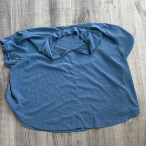 Universal Standard Teal Women's Better Than Silk Blouse